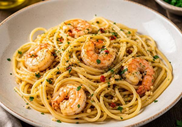 Spaghetti cu Creveti